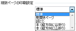 複数ページの印刷設定